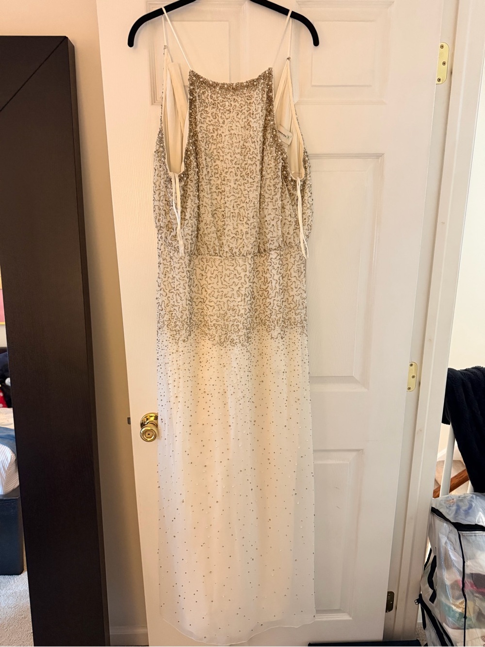 BHLDN Ivory beaded Formal Gown